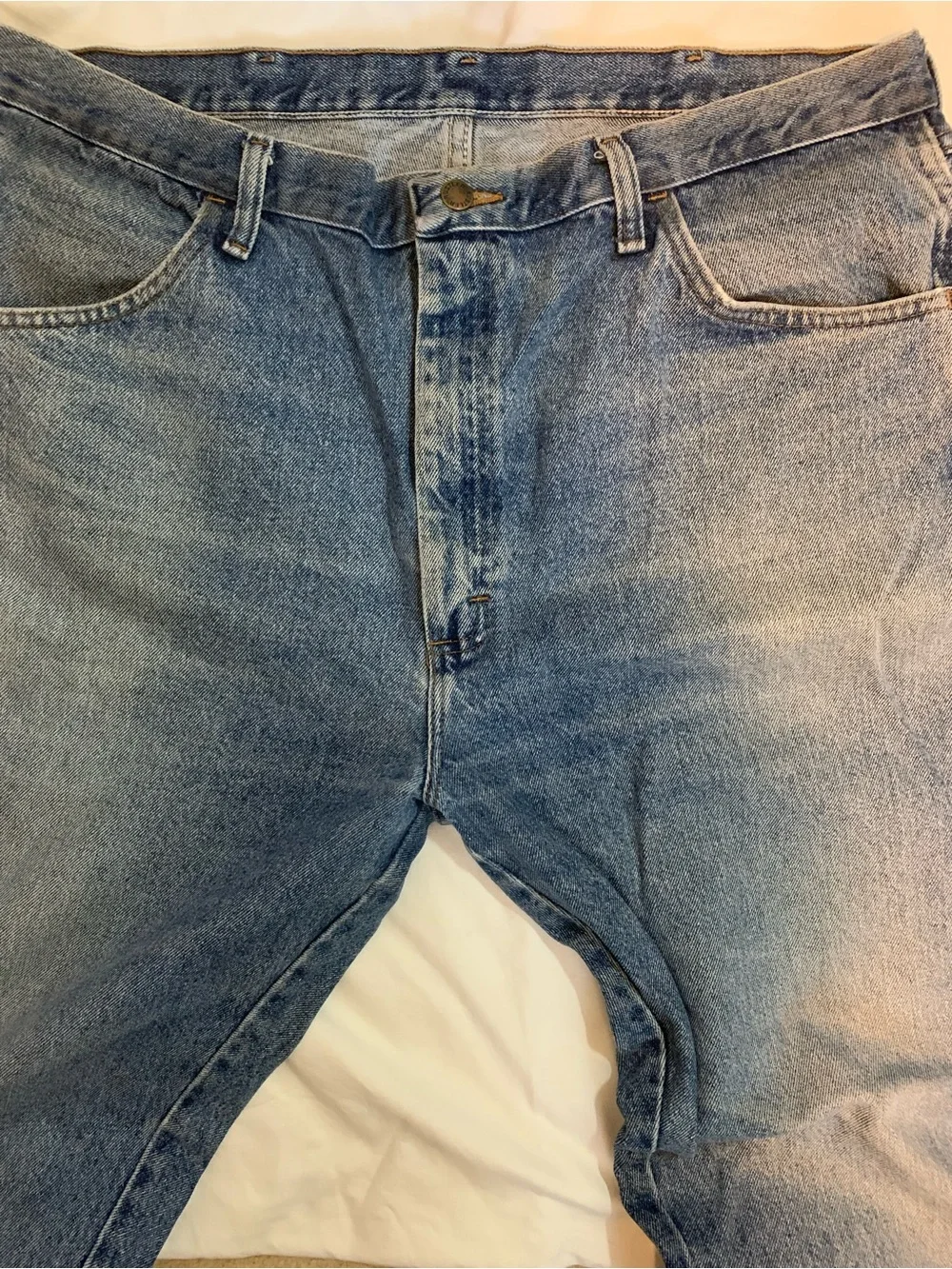 Rustler Relaxed Fit Men's Light Blue Denim Jeans Size 40x32